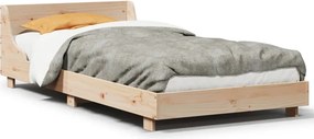 vidaXL tömör fenyőfa ágykeret matrac nélkül 90 x 190 cm