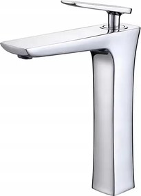 Fürdőszobai csaptelep króm négyzet magas csaptelep 24x16cm sárgaréz