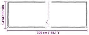 növénytakaró fülekkel 1x3 m polietilén 1x3 m