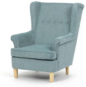 Scaun de relaxare, tapițerie din material verde, AK-388
