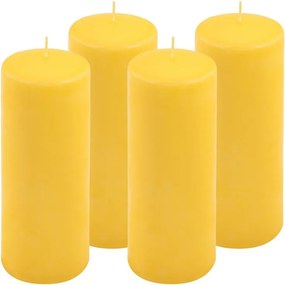 Gyertya készlet 20 cm Ø 7,5 cm 4 db sárga