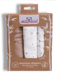 Babymatex Csillagok bambusz pelenkák, 70 x 70 cm, 3 db-os szett
