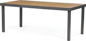 AZT-W1408 szürke alumínium-polywood kerti asztal 190x90 cm