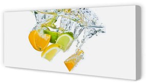 Canvas képek víz citrus 125x50 cm