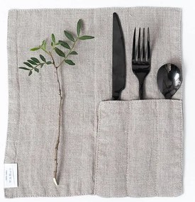 Len evőeszköztartó zseb 2 db-os 23x23 cm Natural – Linen Tales
