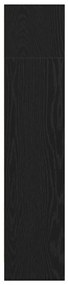 fekete tölgy szerelt fa könyvespolc 60x24x109 cm
