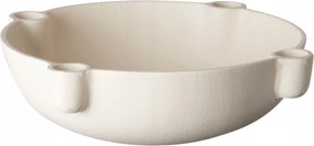 Alumínium gyertyatartó, fehér, 4 gyertyához (24x24x7,5 cm)