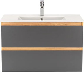Vario Forte 80 alsó szekrény mosdóval tölgy-antracit