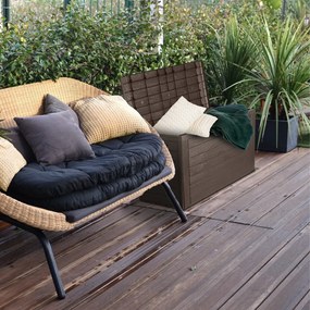 WOODEBOX tárolódoboz, 190L, 78x44x55cm, sötétbarna Prosperplast