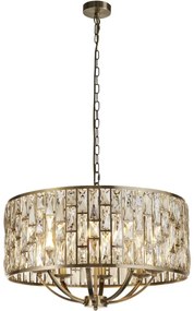 Searchlight 6588-8AB - Csillár láncon BIJOU 8xE14/60W/230V réz