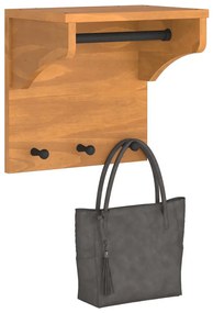 SANDNES tömör fenyőfa falra szerelt kabátállvány 43x30x42 cm