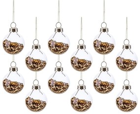 Üveg karácsonyfadísz készlet 12 db-os ø 3 cm Gold Mini – Sass &amp; Belle