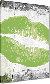 Vászonkép 70x100 Lány szája Ajkak