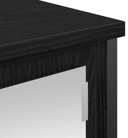 fekete tölgy fürdőszoba fali szekrény tükörrel 60x21x60 cm