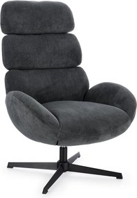 Fekete forgó fotel Violante – Bizzotto
