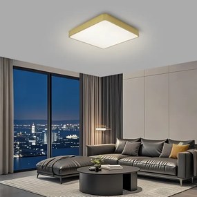 Brilagi-LED dimmelhető mennyezeti lámpatest POOL LED/48W/230V 3000-6000K 50x50 cm arany + távirányító