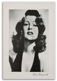 Gario Vászonkép Rita Hayworth - fekete-fehér portré Méret: 40 x 60 cm