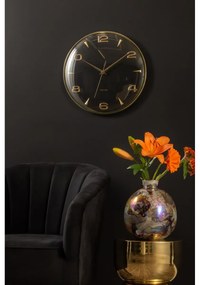 Karlsson 6017BK dizájner falióra, fekete, átmérő:40 cm