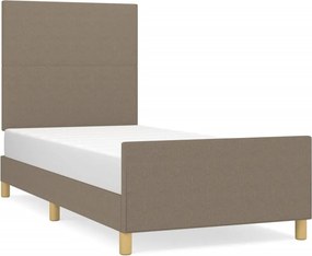 vidaXL tópszínű szövet ágykeret matrac nélkül 90x200 cm