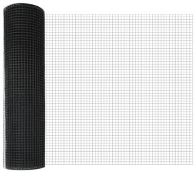 Hegesztett Drótkerítés 13 Oszloppal Szürke 0.8x25 m Acél