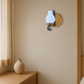 Fali lámpa ROATA 1xE14/40W/230V bükkfa