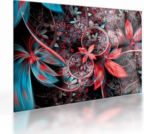 Absztrakt képek egzotikus virágok (üvegen) (70x50 cm)