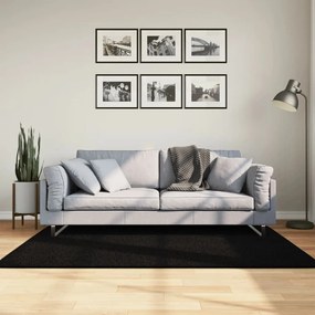 HUARTE fekete rövid szálú puha és mosható szőnyeg 120 x 170 cm