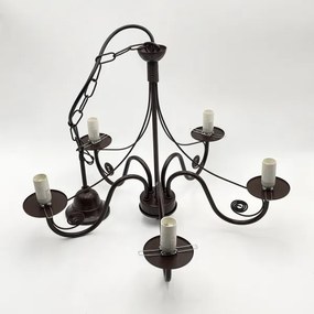 Brilagi - LED Csillár láncon COTTAGE 5xE14/40W/230V barna/fehér