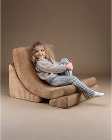 Barna kordbársony gyerek fotel Moon – Wigiwama