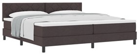 vidaXL Boxspring Ágy Mattal Sötétbarna 200x200 cm Szövet