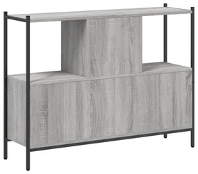 szürke sonoma színű szerelt fa könyvespolc 102x28x77,5 cm