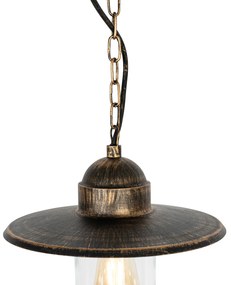 Rusztikus kültéri lógólámpa antik arany IP44 - Kansas