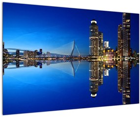Kép - éjszaka Rotterdam (90x60 cm)