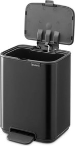 Matt fekete acél pedálos szemetes 4 l Bo – Brabantia