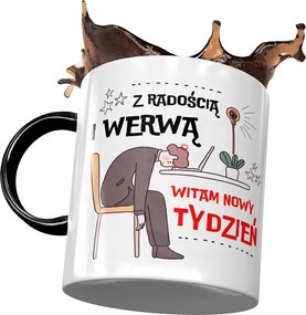 Bögre Fekete Vicces Hello Új Hét Ajándék Nyomtatott Fotó