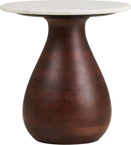 Kerek tárolóasztal márvány asztallappal ø 40 cm Heide – House Nordic