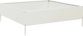 vidaXL fehér acél kerti magaságyás 100 x 100 x 33,5 cm