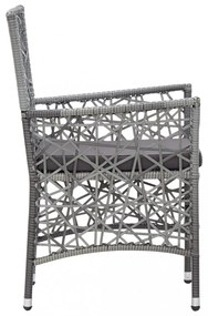 7 részes szürke kültéri polyrattan étkezőgarnitúra