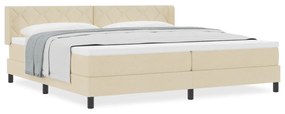 Boxspring Ágy Matrac Kígyóban Krém 200x200 cm Szövet
