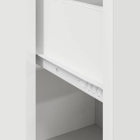 Fehér Tároló Szekrény Fehér MDF Kompakt Tárolás Tároló Szekrény