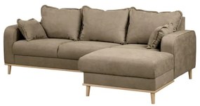 Világosbarna sarokkanapé (jobb oldali) Beata – Ropez