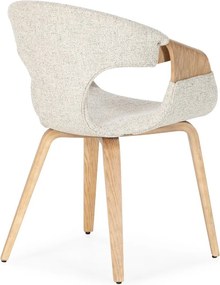 Bézs kárpitozott karfás étkezőfotel szett 2 db-os Elif – MOME