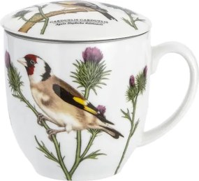 Porcelán teáscsésze szett 380 ml madár mintás