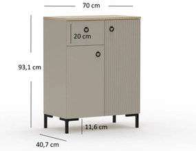 Komód Demandaron 3 (taupe + silverjack tölgy) . 1116809
