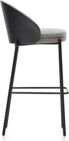 Fekete-szürke bárszék (ülésmagasság 77 cm) Eamy – Kave Home