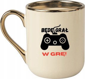 Bögre Elegáns Bézs Arany Rant Vicces Ajándék Játékosnak Játszom