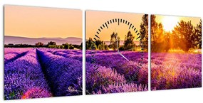 A levendula mező képe, Provence (órával) (90x30 cm)