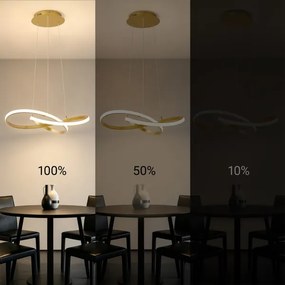 Brilagi - dimmelhető LED kábeles függeszték INFINITY LED/55W/230V 50x50 cm arany + távirányító
