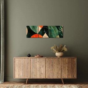 Kép - Geometrikus természeti minták II. (órával) (90x30 cm)