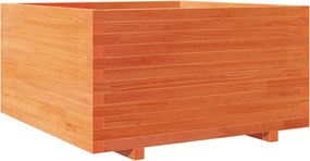 vidaXL viaszbarna tömör fenyőfa kerti virágláda 90 x 90 x 49,5 cm